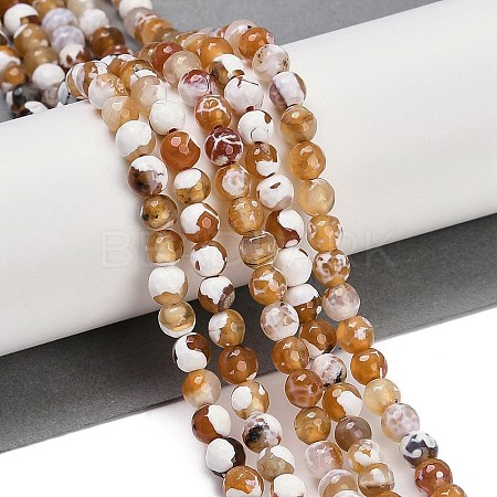 Natural Fire Crackle Agate Beads Strands G-C082-A01-33-1