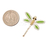 Glass Seed Beaded Dragonfly Pendants PALLOY-MZ00983-03-2