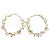 Alloy Branch Flower Big Hoop Earrings for Women WGC29F5-01-5