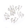 Silver Color Plated Alloy Letter Pendants X-PALLOY-J718-01S-W-2