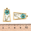 304 Stainless Steel Epoxy Resin Pendants STAS-T072-29-4