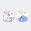 Faceted Glass Rhinestone Charms RGLA-F049-12mm-001AB-2