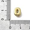 Brass Micro Pave Cubic Zirconia Letter Multi-Strand Links KK-D295-32G-15-3