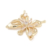 Brass Pave Clear Cubic Zirconia Pendants LS-KK-Z061-14G-01-2