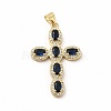 Rack Plating Brass Cubic Zirconia Pendants KK-G456-25G-05-1