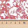 Transparent Colours Rainbow Glass Bugle Beads TSDB6MM165B-2