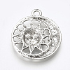 Tibetan Style Alloy Pendants X-TIBE-T010-06AS-RS-2