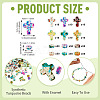 360Pcs 12 Styles Baking Paint Synthetic Turquoise Beads G-TA0003-32-4