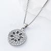 Vintage 304 Stainless Steel Pirate Rune Viking Compass Pendant Necklaces for Men Women AZ8972-4