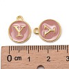 Golden Plated Alloy Enamel Charms ENAM-S118-07Y-3