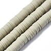 Flat Round Handmade Polymer Clay Beads CLAY-R067-10mm-02-1
