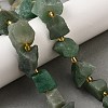 Raw Rough Natural Green Aventurine Beads Strands G-Z087-B05-1