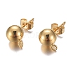 304 Stainless Steel Stud Earring Findings LS-X-STAS-P148-07G-A-1