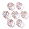 Transparent Spray Painted Glass Beads LS-GLAA-R215-01-B04-1