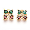 Brass Micro Pave Cubic Zirconia Charms KK-N261-94A-G-1