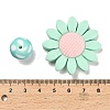 23Pcs Sunflower & Round Silicone Focal Beads SIL-L005-01E-4