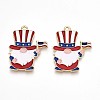 Alloy Enamel Pendants ENAM-T022-01F-1