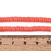 Opaque Solid Color Glass Beads Strands GLAA-N065-4x4mm-C02-4