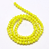 Faceted Round Full Rainbow Plated Electroplate Glass Beads Strands X-EGLA-J130-FR05-3
