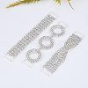 Fingerinspire 3Pcs 3 style Brass Rhinestone Links Connectors FIND-FG0001-20-4