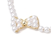 Shell Pearl Link Bracelets BJEW-JB11374-4