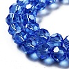 Electroplate Transparent Glass Beads Strands EGLA-A035-T10mm-A14-3