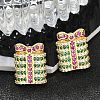 Christmas Rack Plating Brass Cubic Zirconia Stud Earrings EJEW-K245-55A-G-2