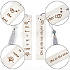 CRASPIRE 2Pcs 2 Style 201 Stainless Steel Bookmarks with Nylon Tassel AJEW-CP0005-77-6