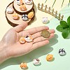 14Pcs 7 Styles Cartoon Cat Resin Lapel Pin Backs JEWB-CJ0003-03-4