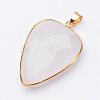 Faceted Natural Quartz Crystal Pendants G-F340-02C-2