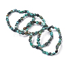 Natural Turquoise Bead Stretch Bracelets X-BJEW-K213-64-1