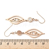 304 Stainless Steel Leaf Dangle Earrings EJEW-Z129-13RG-5