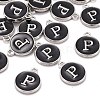 Platinum Plated Alloy Charms X-ENAM-S118-02P-P-4