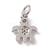 Brass Micro Pave Cubic Zirconia Charms ZIRC-F132-32P-2