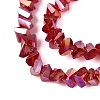 Electroplate Transparent Glass Beads Strands EGLA-Q139-01A-A13-3