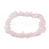 Natural Rose Quartz Chips Beaded Stretch Bracelets for Women BJEW-JB10046-01-2