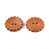 Spray Painted Natural Wood Buttons WOOD-T032-34C-2