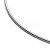 Adjustable 304 Stainless Steel Snake Chain Necklaces NJEW-K270-01P-3