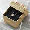 304 Stainless Steel Crystal Rhinestone Pendant Cable Chain Necklaces for Women NJEW-C062-01C-G-3