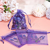 20Pcs Polyester Mesh Sachet Packing Drawstring Bgas ABAG-TA0002-20E-6