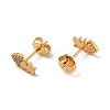 Rack Plating Brass Micro Pave Cubic Zirconia Stud Earrings EJEW-P221-09G-2