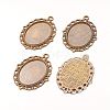 Zinc Alloy Pendant Settings for Cabochon & Rhinestone PALLOY-A15257-AB-LF-1