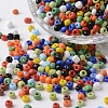 6/0 Opaque Colors Round Glass Seed Beads X-SEED-K003-4mm-M04-1