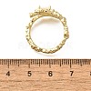 Oval Brass Cat Eye Cuff Rings for Women RJEW-U042-01G-5