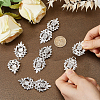 5Pcs Alloy & Crystal Rhinestone Snap Lock Clasps FIND-FH0008-91S-3