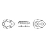 Preciosa® MAXIMA Crystal Sew-On Cups X-PRC-SD14-20410-G-5