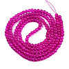 Spray Painted Crackle Glass Beads Strands CCG-Q001-8mm-08-3