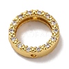 Rack Plating Brass with Cubic Zirconia Bead Frame KK-S406-09D-G-1
