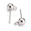Non-Tarnish 304 Stainless Steel Ball Post Stud Earring Findings X-STAS-Z035-02P-E-2