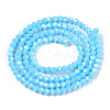 Opaque Solid Color Electroplate Glass Beads Strands EGLA-A039-P2mm-A12-3